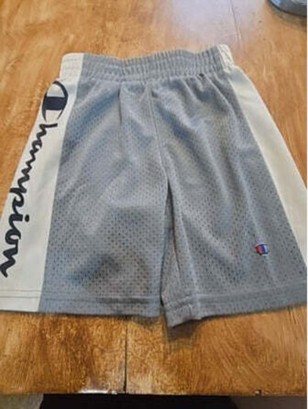 Grey/white Champion Shorts, 5T B